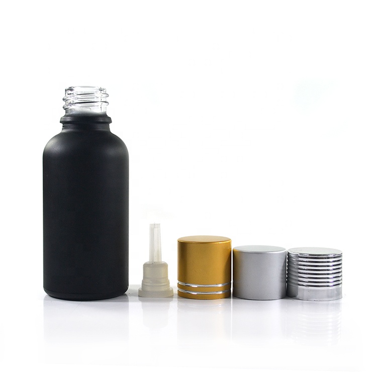 colorful e liquid matte red black white blue 5ml 10ml 15ml 20ml 30ml 50ml 100ml glass Essential oil bottle with aluminum cap