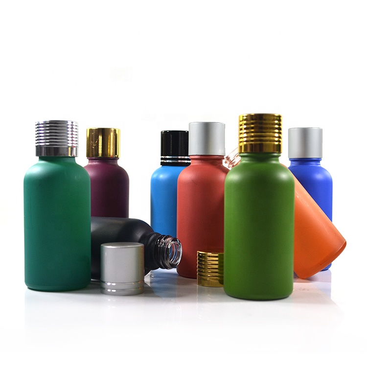 colorful e liquid matte red black white blue 5ml 10ml 15ml 20ml 30ml 50ml 100ml glass Essential oil bottle with aluminum cap