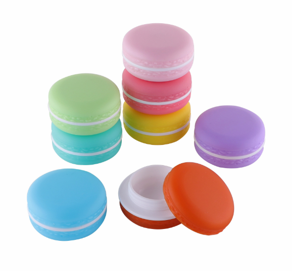 colorful mini empty cream container macarons shape eye shadow lip gloss 5g 10g plastic cosmetic jar