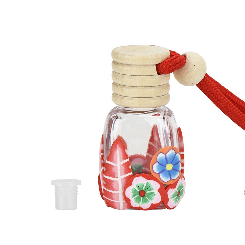 colorful new design 8ml hanging perfume bottle fragrance glass car air freshener