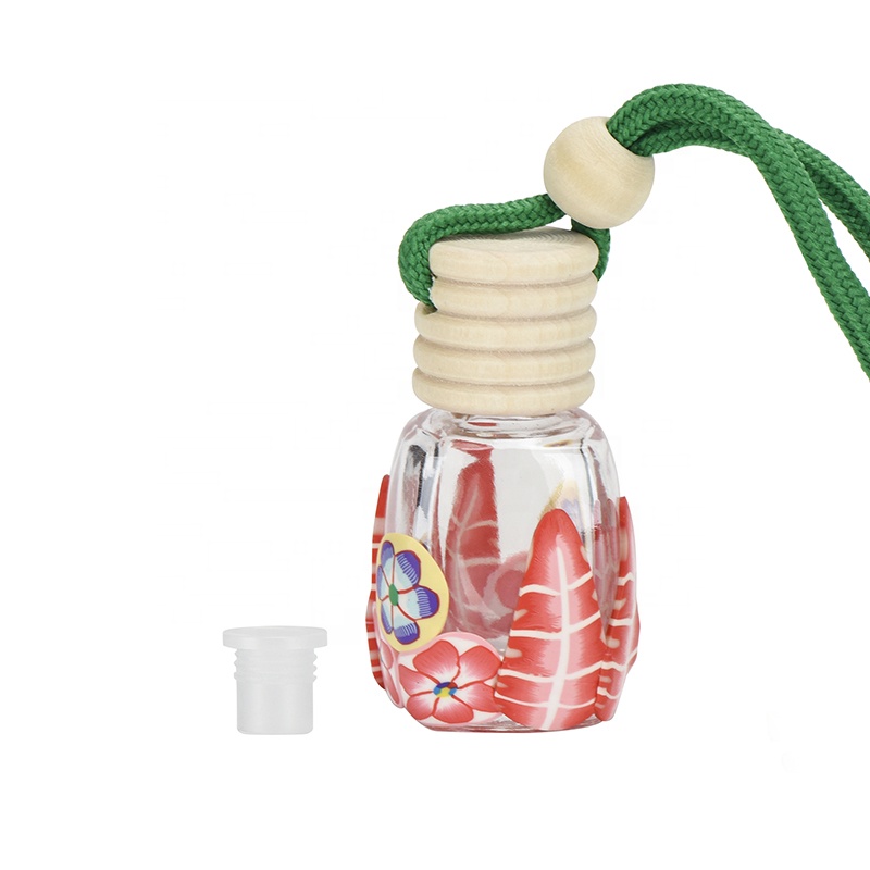 colorful new design 8ml hanging perfume bottle fragrance glass car air freshener