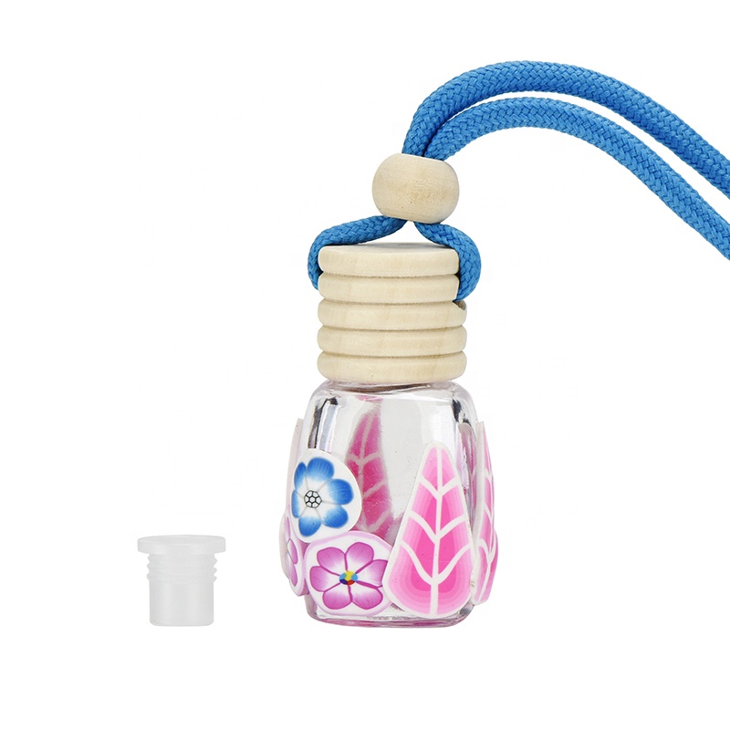 colorful new design 8ml hanging perfume bottle fragrance glass car air freshener