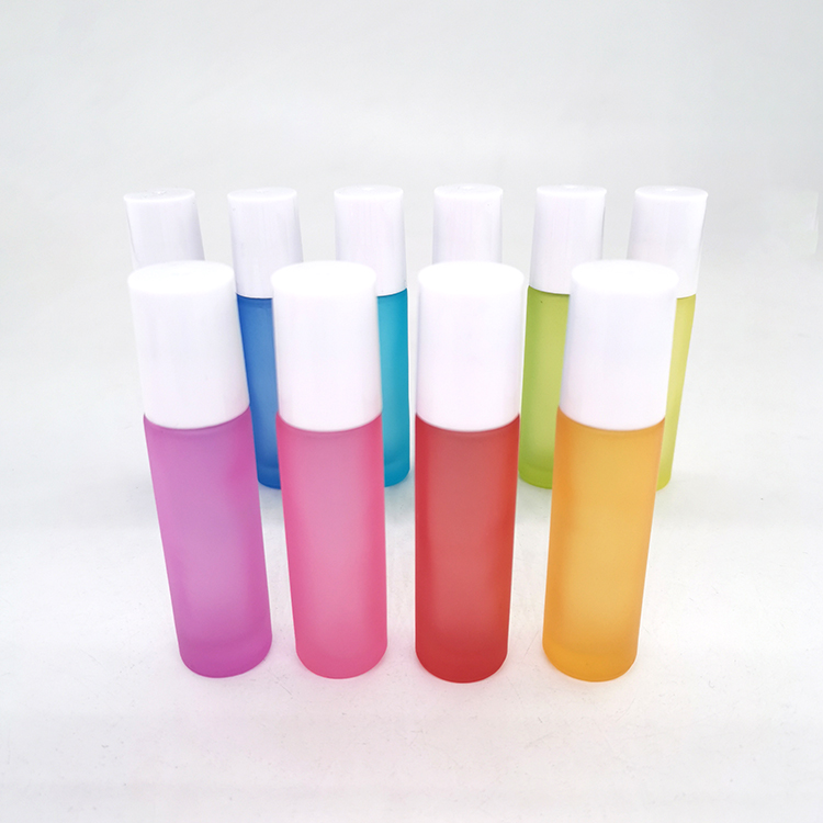 colorful roll on bottles frosted empty roller bottle with roller ball for essential oil