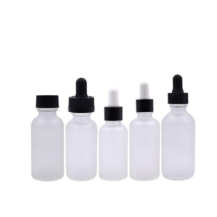common clear frosted 1/2oz 1oz 2oz 4oz 8oz 16oz boston round essential oil plastic dropper bottle for SPA
