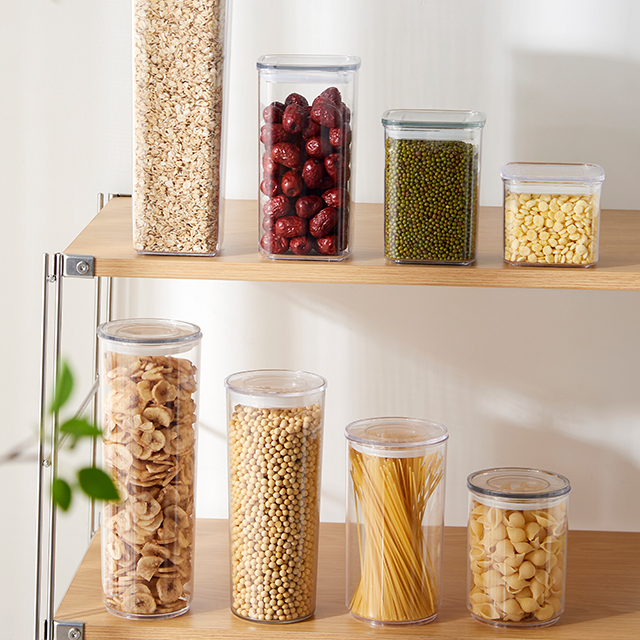 cookie candy honey food storage jar with airtight bamboo lid storage tank for food