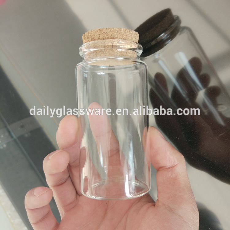 cork bottle 100ml Glass Vials With Cork Stopper 47mm Bottle Diameter