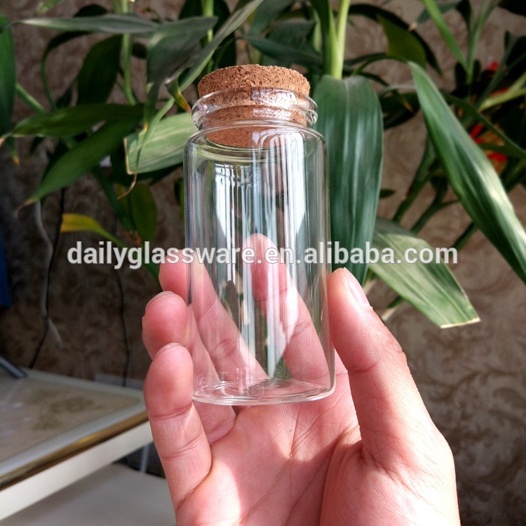 cork bottle 100ml Glass Vials With Cork Stopper 47mm Bottle Diameter