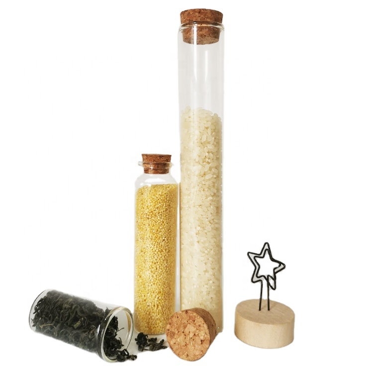 cork bottle glass craft glass tube with cork lid