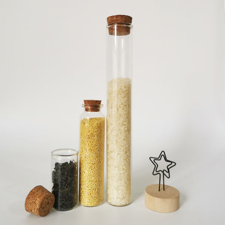 cork bottle glass craft glass tube with cork lid