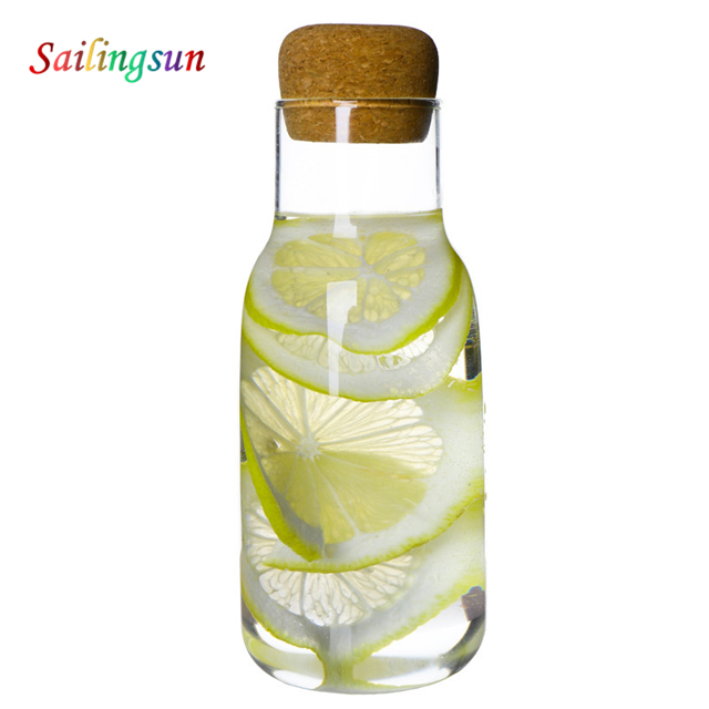 cork lid customization capacity handcraft high clear pyrex glass jar