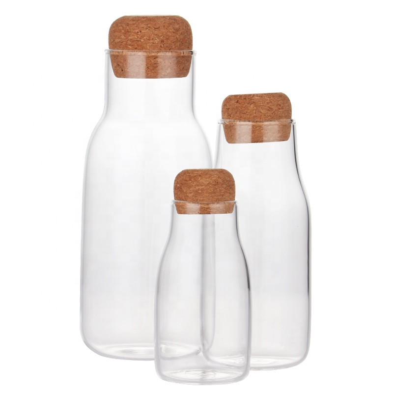 corked glass jar Japanese style heat-resistant Glass Jar glass bottle