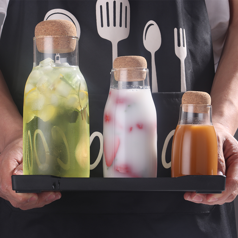 corked glass jar Japanese style heat-resistant Glass Jar glass bottle