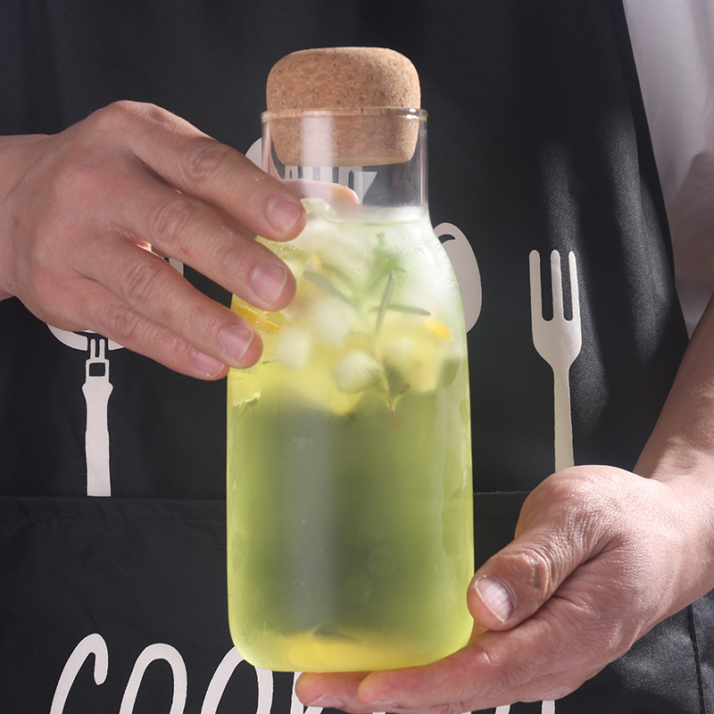 corked glass jar Japanese style heat-resistant Glass Jar glass bottle