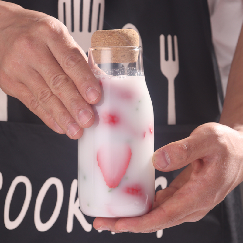 corked glass jar Japanese style heat-resistant Glass Jar glass bottle