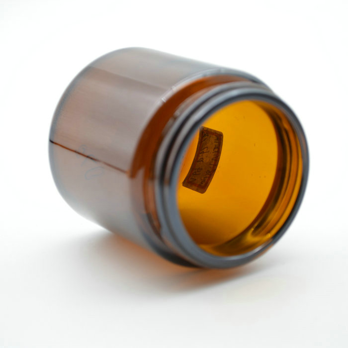 cosmetic 100g amber glass jar with aluminum screw cap 50g cream jar