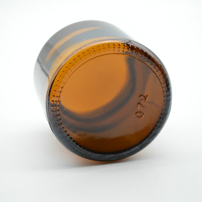 cosmetic 100g amber glass jar with aluminum screw cap 50g cream jar