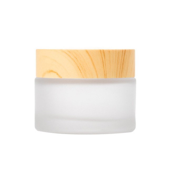 cosmetic 10g  15g 20g 30g 60g glass jar with bamboo lid for face body cream
