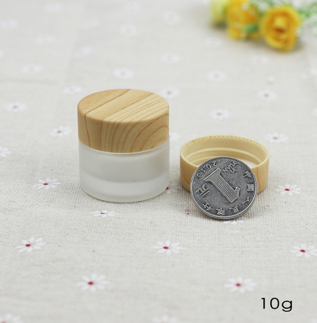 cosmetic 10g 15g 20g 30g 60g glass jar with bamboo lid for face body cream