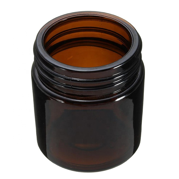 cosmetic 10g 20g 30g 50g 100g amber glass jar with aluminum screw cap 50g cream jar