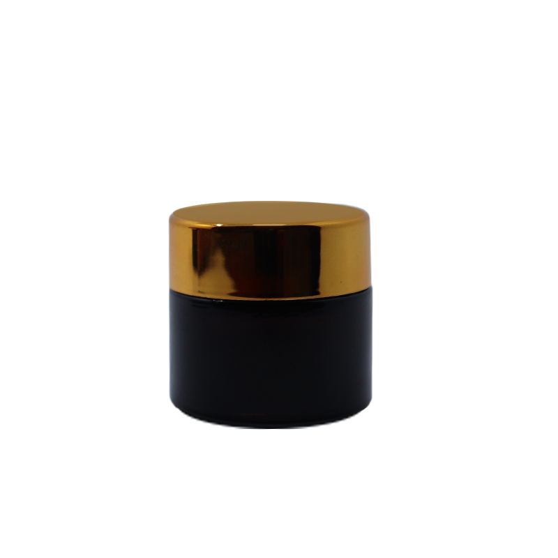 cosmetic 10g 20g 30g 50g 100g amber glass jar with aluminum screw cap cream jar 50g