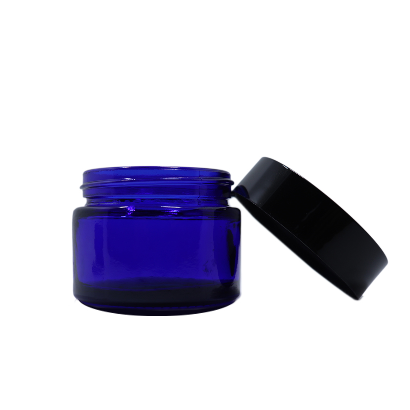 cosmetic 10g 20g 30g 50g 100g amber glass jar with aluminum screw cap cream jar 50g