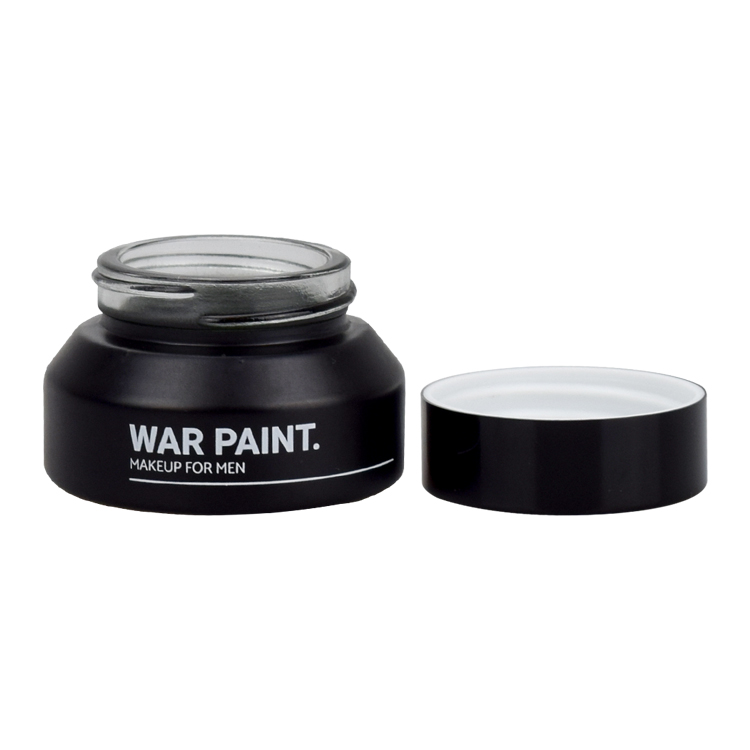cosmetic 15ml 30ml 50ml 100ml matte black glass concealer jar