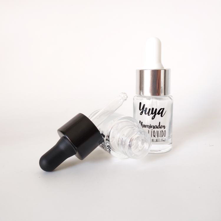 cosmetic 15ml clear perfume flat shoulder glass bottle for sale