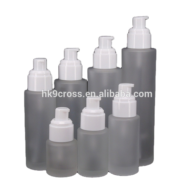 cosmetic 30ml 60ml 120ml glass pump bottle