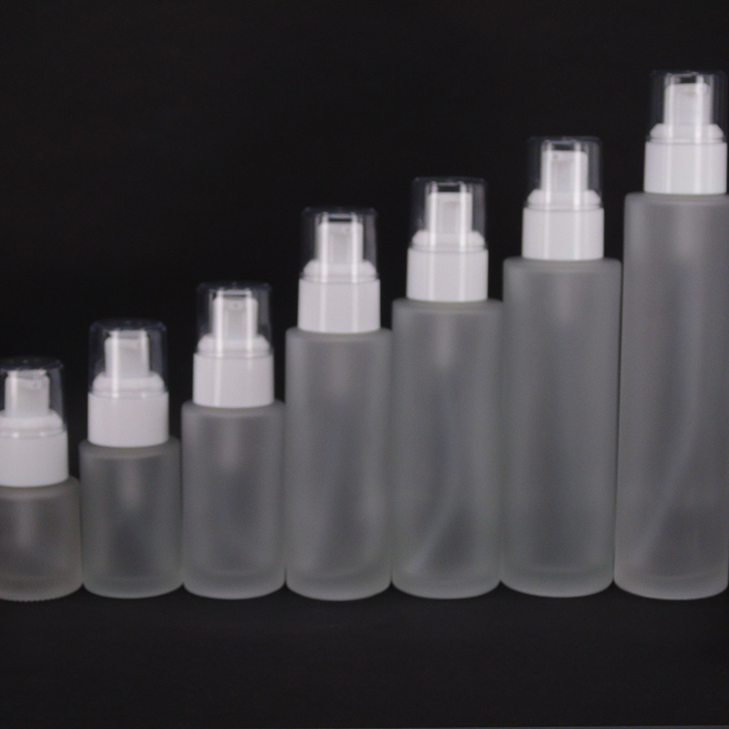 cosmetic 30ml 60ml 120ml glass pump bottle