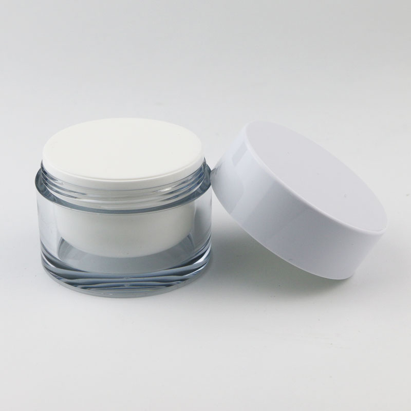 cosmetic 50g double wall empty face cream jars 50ml acrylic jar