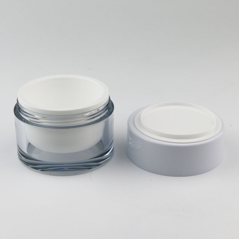 cosmetic 50g double wall empty face cream jars 50ml acrylic jar