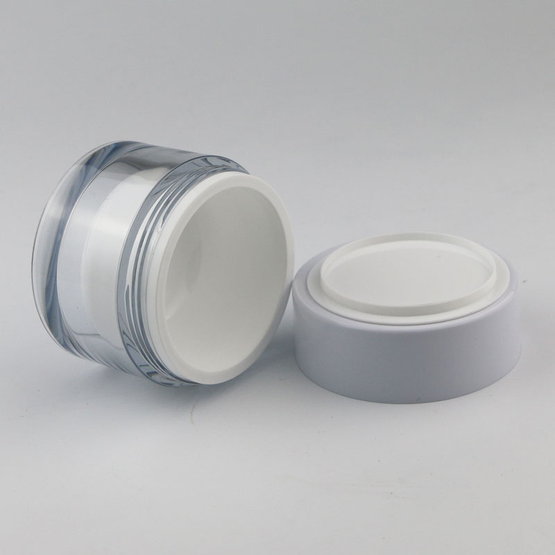 cosmetic 50g double wall empty face cream jars 50ml acrylic jar