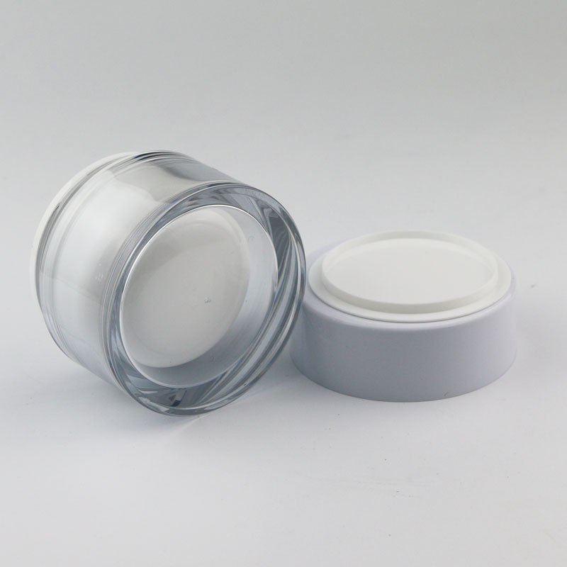 cosmetic 50g double wall empty face cream jars 50ml acrylic jar