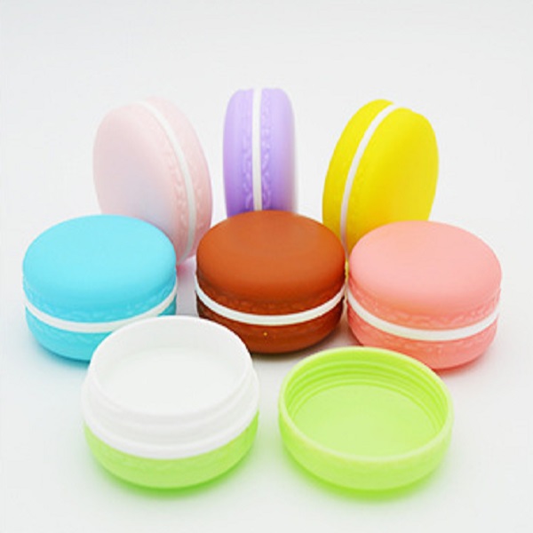 cosmetic 5ml 10ml mini plastic cosmetic sample colorful small cosmetic jar with screw lid