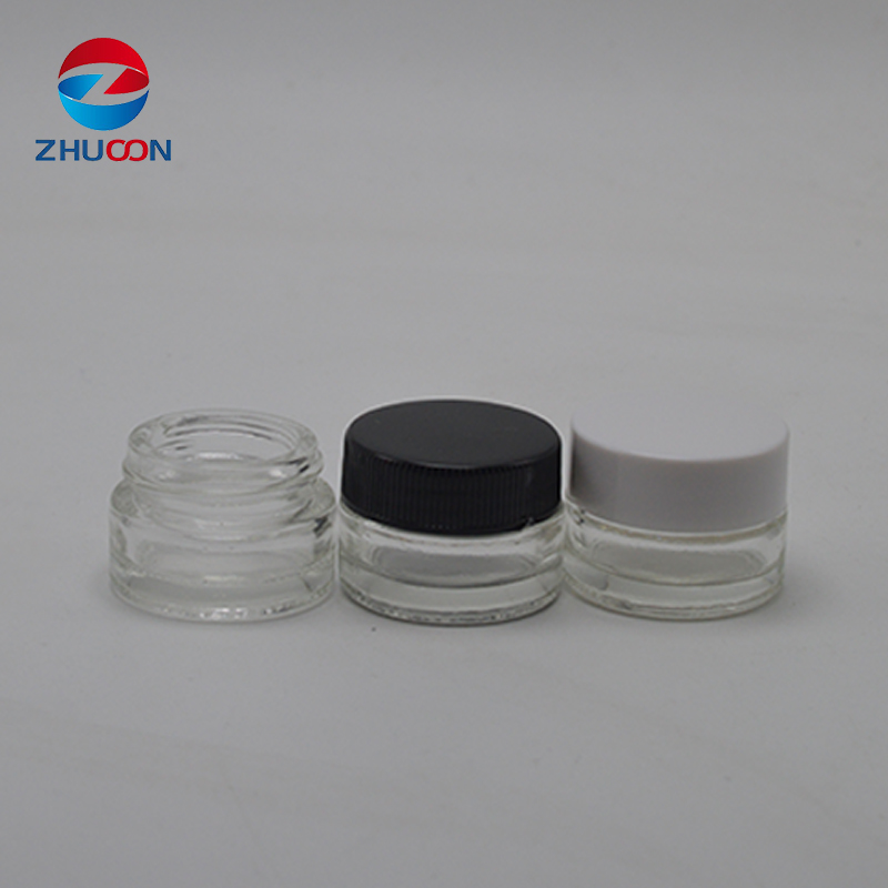 cosmetic 5ml 15ml 30ml 50ml 100ml clear frosted glass jar with bamboo lid for face hand cream