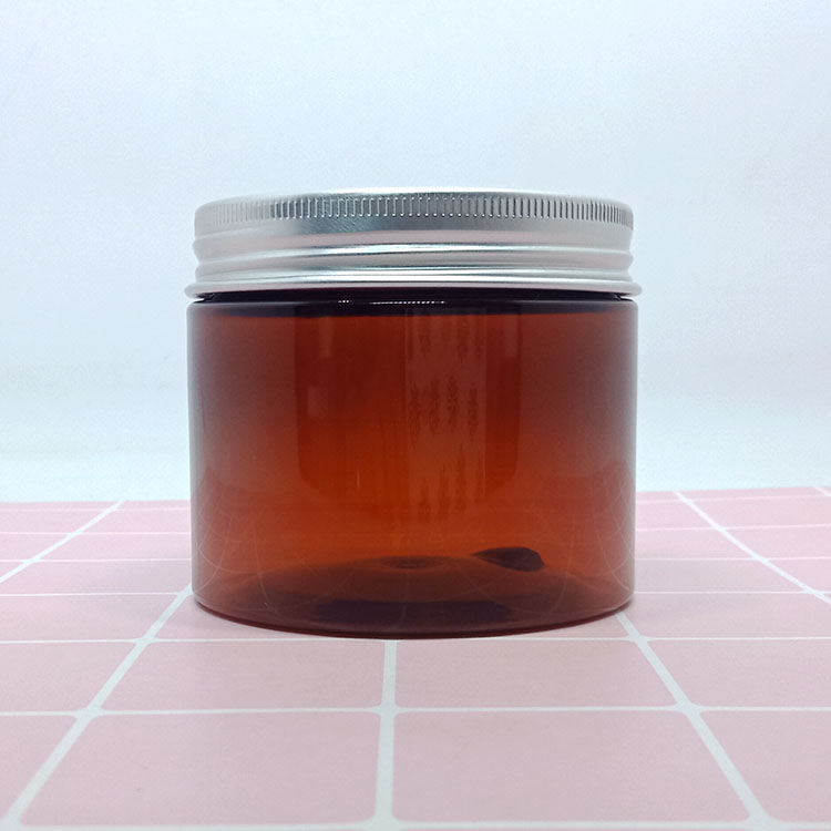 cosmetic 80ml 100ml 150ml 200ml PET clear plastic jar with white plastic lid for storage jar
