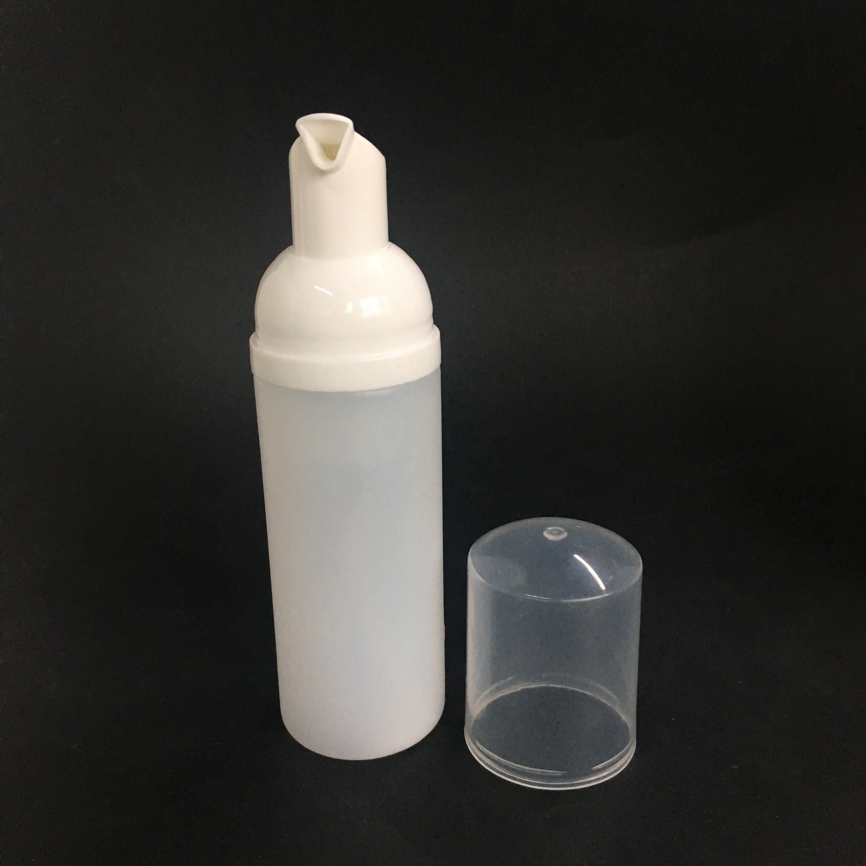 cosmetic HDPE plastic foam pump bottle for facial cleanser, plastic soap foam pump dispenser bottle