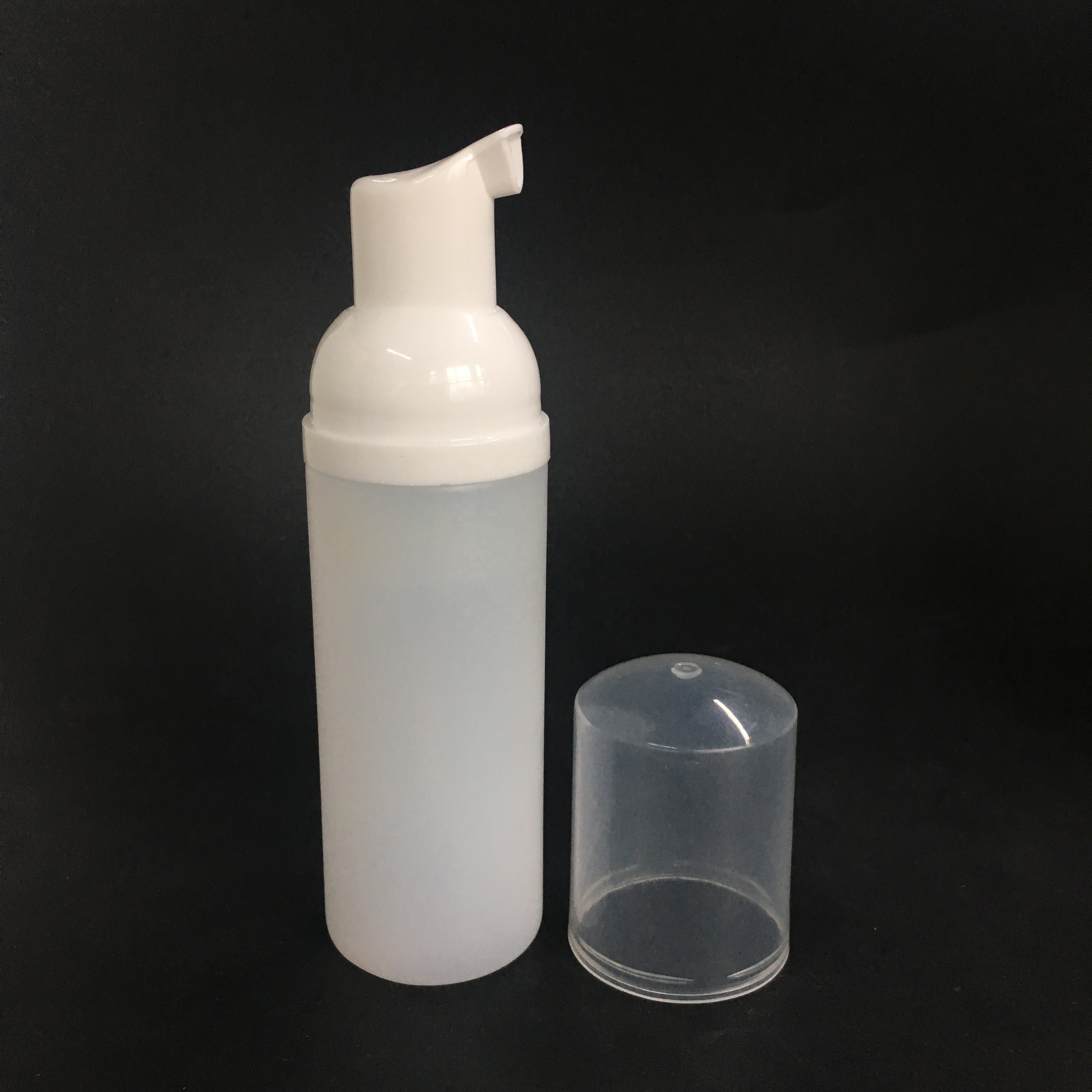cosmetic HDPE plastic foam pump bottle for facial cleanser, plastic soap foam pump dispenser bottle