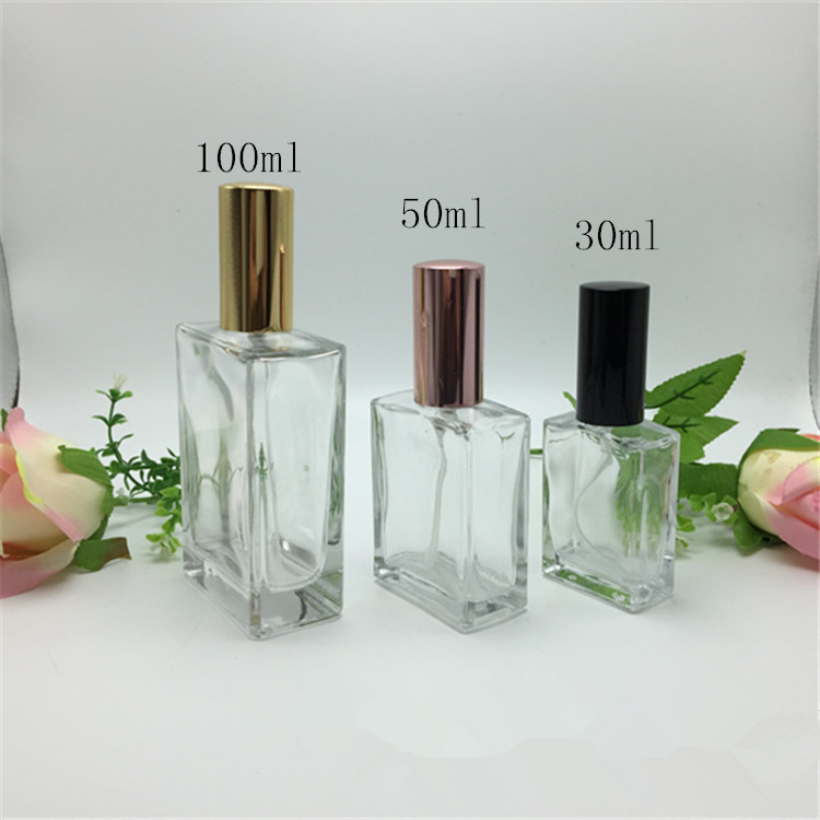 cosmetic aluminum cap perfume atomizer spray bottle perfume glass bottles