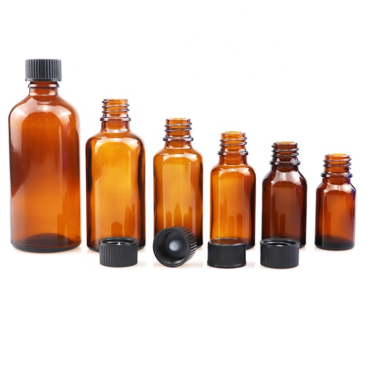 cosmetic amber glass bottle essential oil bottles amber with screw cap amber bottle glass