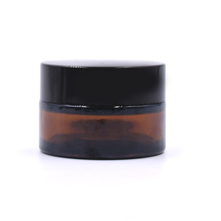 cosmetic amber glass container cosmetic eye cream lotion glass jar