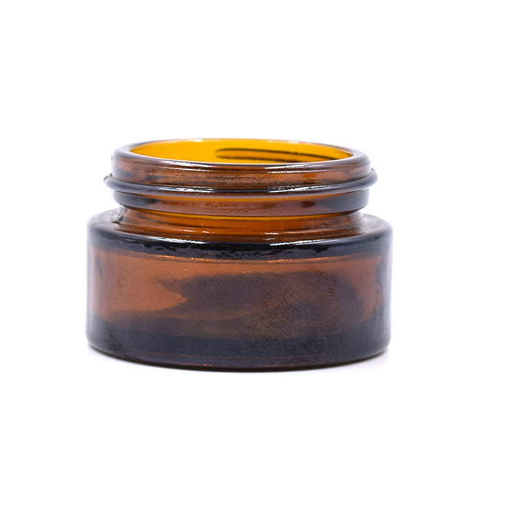 cosmetic amber glass container cosmetic eye cream lotion glass jar