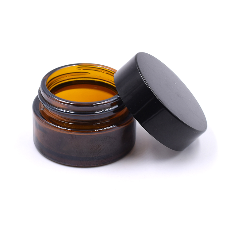 cosmetic amber glass container cosmetic eye cream lotion glass jar