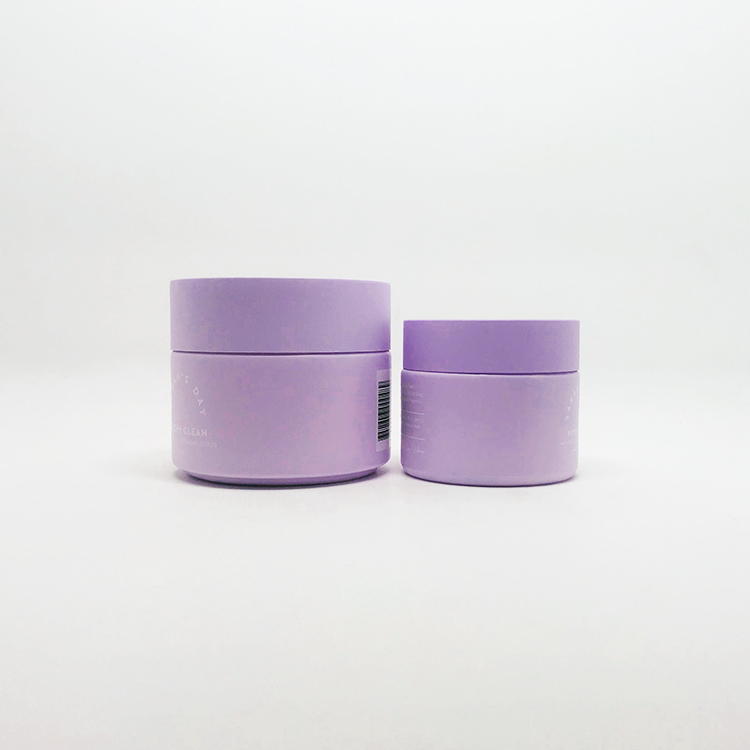 cosmetic container 50g cream jar glass jar with screw cap pink color with logo