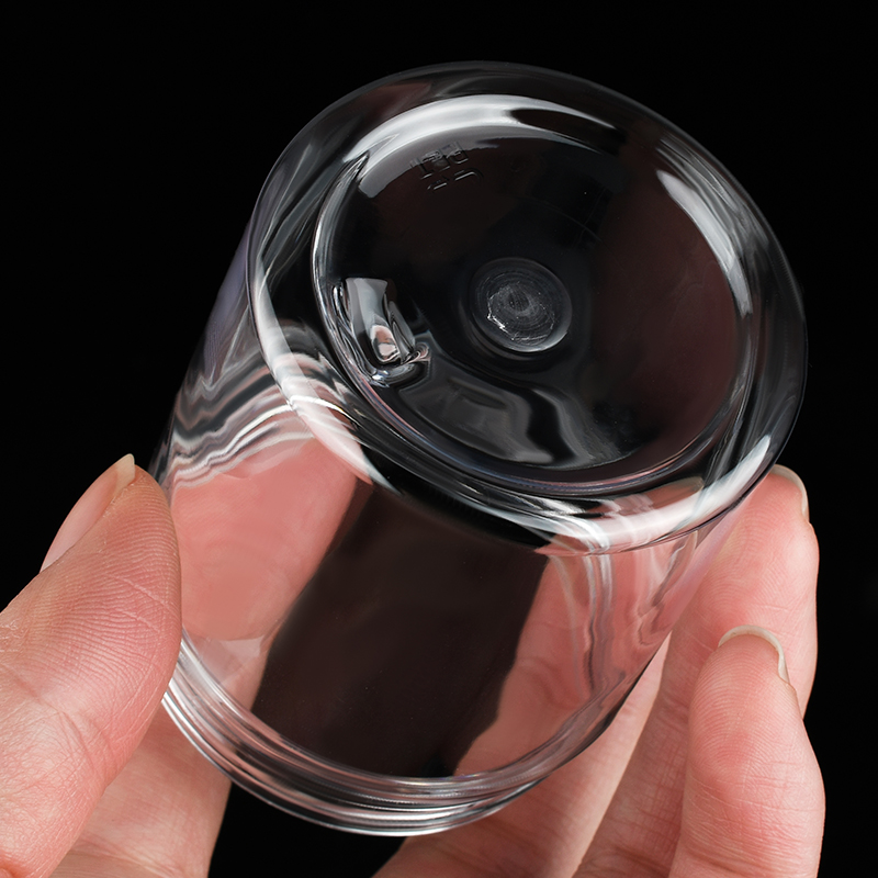 cosmetic container 50ml 100 ml 150ml 200ml 250ml Clear Plastic Jar with Aluminium Lids