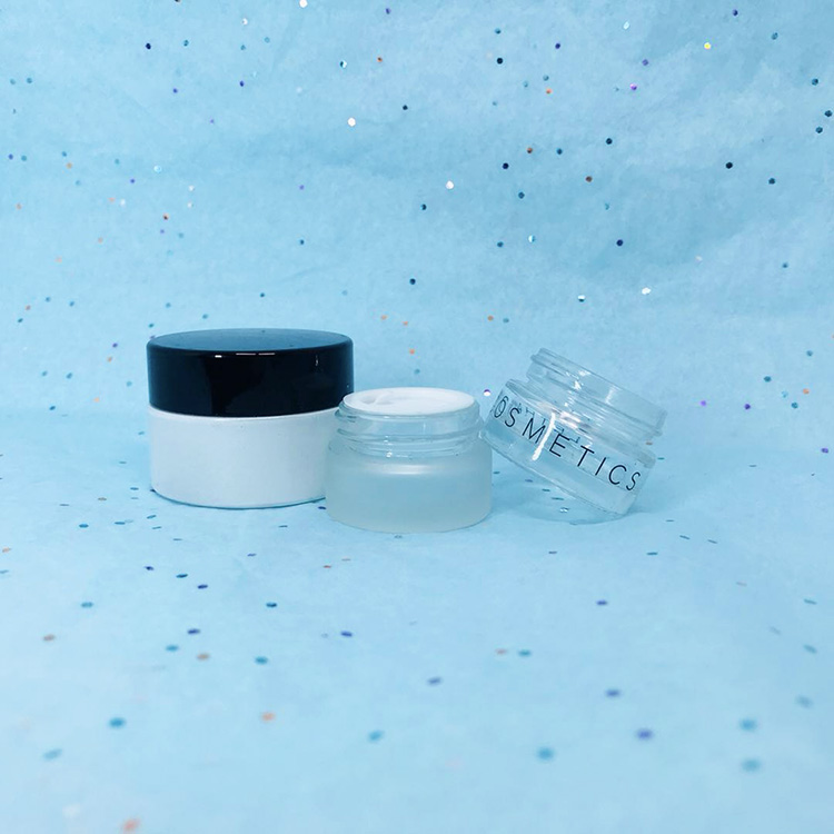 cosmetic containers 20ml 30ml 50ml glass cosmetic jar with lid