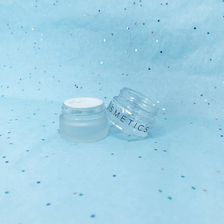 cosmetic containers 20ml 30ml 50ml glass cosmetic jar with lid