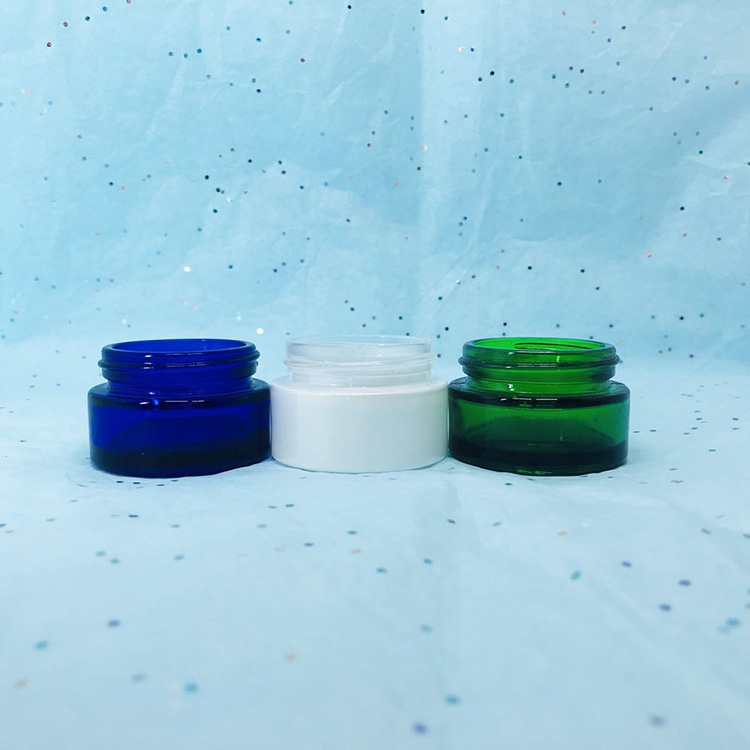 cosmetic containers 20ml 30ml 50ml glass cosmetic jar with lid