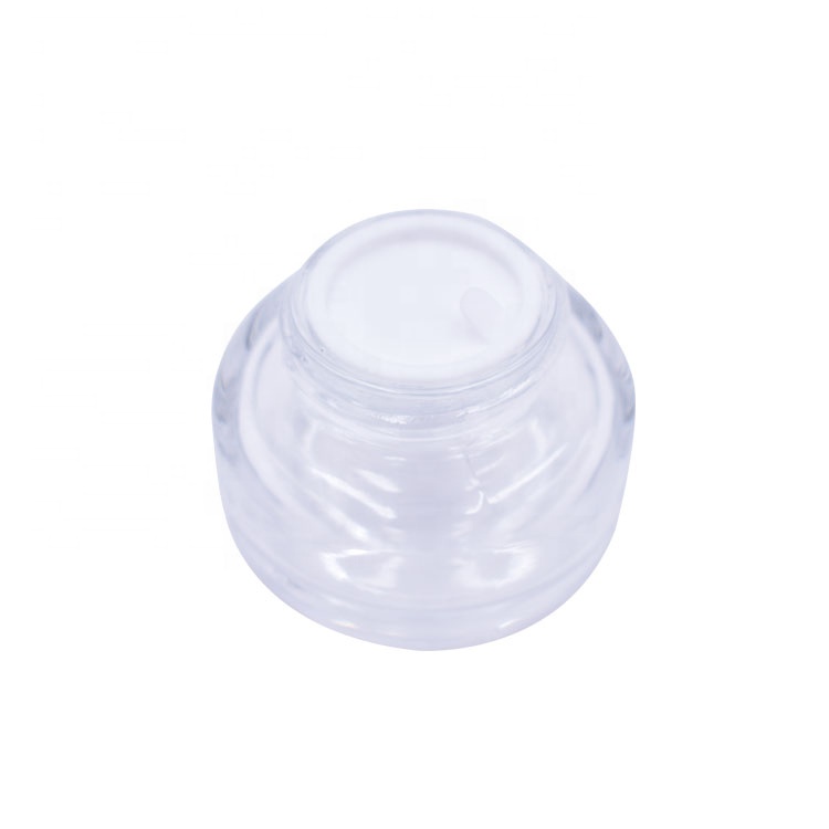 cosmetic containers cream jar, luxury empty clear 50g cosmetic glass jar cream