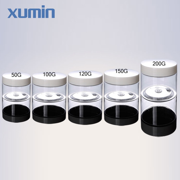 cosmetic cream clear plastic jars with lids 50g 100g 120g 150g 200g plastic jars containers